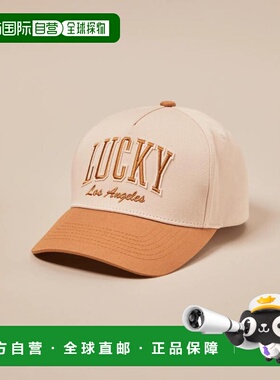 自营lucky brand幸运品牌幸运徽标棒球帽-深黄色 美国奥莱直发