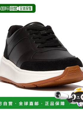 自营FitFlop F-Mode Leather & Suede Sneaker - black 美国奥莱