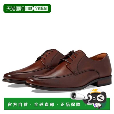 自营Florsheim Postino Oxford Cognac Leather Moc Toe Dress Sh