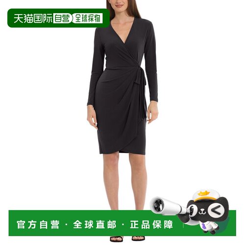 自营Maggy London Midi Dress - black 美国奥莱直发连衣裙包臀裙