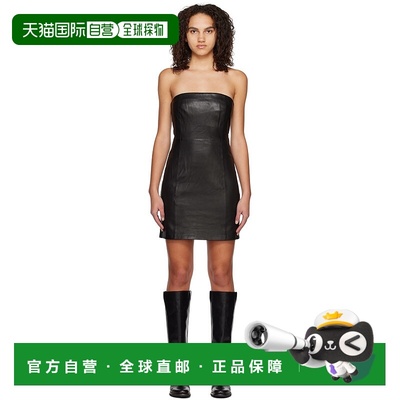 1h可退 香港直邮潮奢 THEORY 希尔瑞 女士 黑色 Strapless 连衣裙