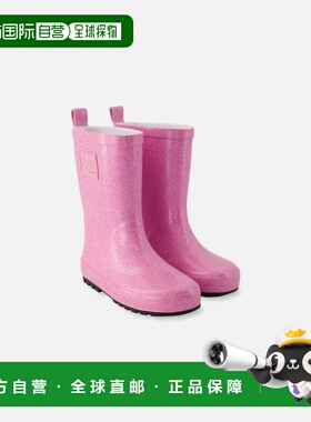 自营deux par deuxRain Boots in Natural Rubber Pink Glitter -