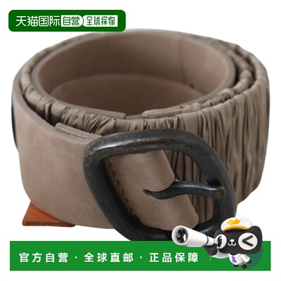 自营GF Ferre Solid Leather Waist Metal Buckle Women's Belt -