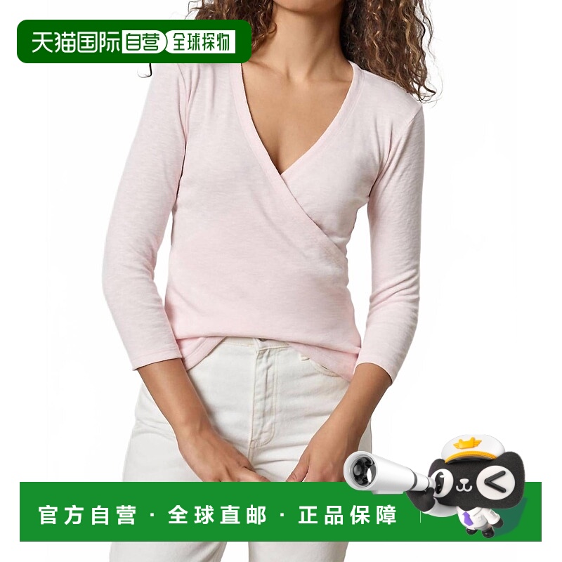 自营lilla pWomen's Surplice Sweater In Camellia - camellia