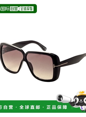 自营 Tom Ford女式61毫米闪亮黑色太阳镜FT1037-01B-61-闪亮黑色