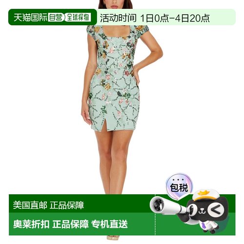 自营Dress The Population Jillian Mini Dress - green 美国奥莱