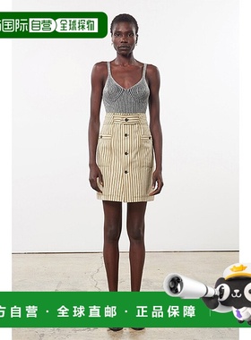 自营 Mara Hoffman Lici 迷你裙 - 白色 美国奥莱直发半身裙a字裙