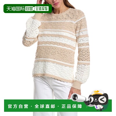 自营Design History Scalloped Trim Sweater - white 美国奥莱直