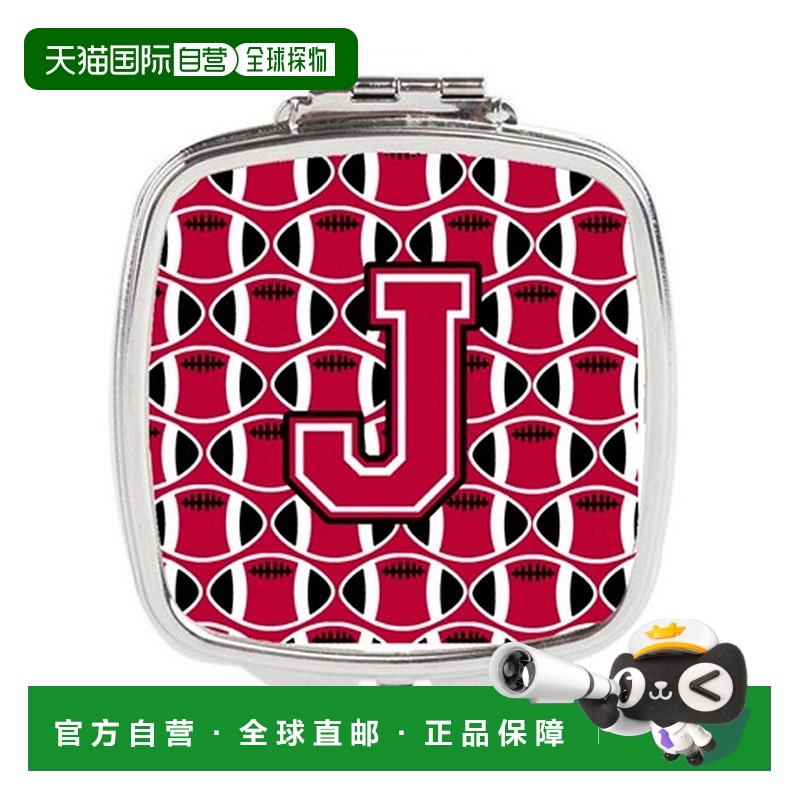 自营 Carolines Treasures CJ1079-JSCM 字母 J 足球深红色正品