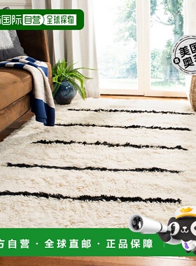 自营Safavieh Kenya 系列 KNY750F - 象牙色/黑色 【美国奥莱】直