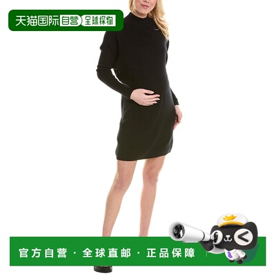 自营HATCH Maternity The Belen Sweater Dress - black 美国奥莱
