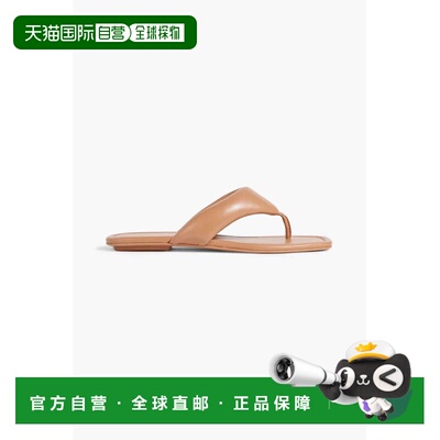 自营Stuart Weitzman Maui凉鞋女士棕褐色皮革拖鞋HTAT1044-棕色