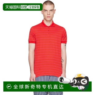 ERL 红色条纹 香港直邮潮奢 男士 ERL05T009针织翻领 Polo 衫