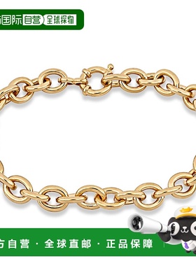美国直邮Julianna B手链镀黄色纯银椭圆形链环简约时尚气质百搭