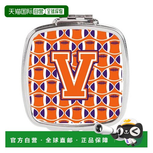 自营 Carolines Treasures CJ1072-VSCM 字母 V 足球橙,正品