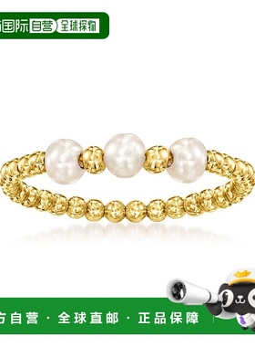 自营RS Pure by Ross-Simons 3-4mm Cultured Pearl Bead Ring in
