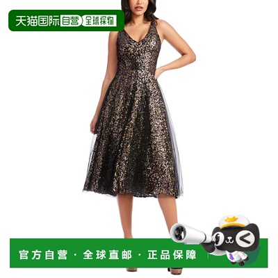 自营Dress The Population Courtney Midi Dress - grey 美国奥莱
