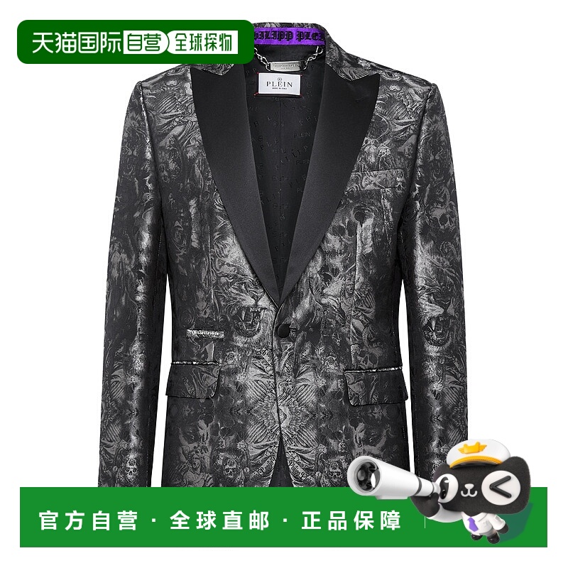 自营philipp plein提花Blazer Lord，适合哥特式Plein风格，带水-