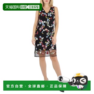 自营 burberry博柏利女士手饰珠饰花连衣裙-多块_淡红色 美国奥莱