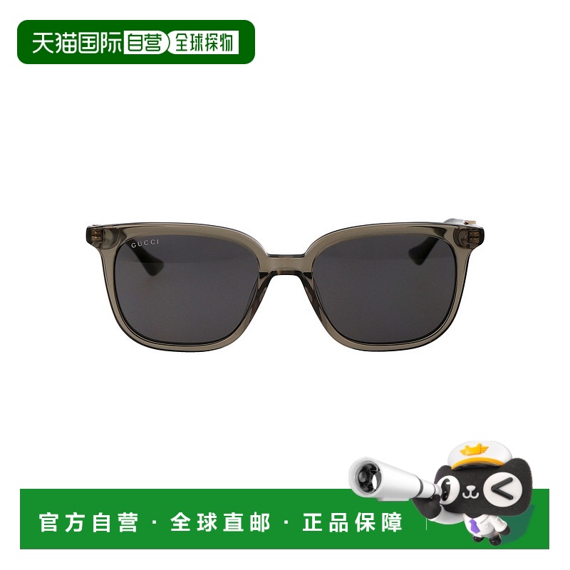 1h可退 香港直邮潮奢 Gucci 古驰 男士 灰色 Square 太阳镜 GG149