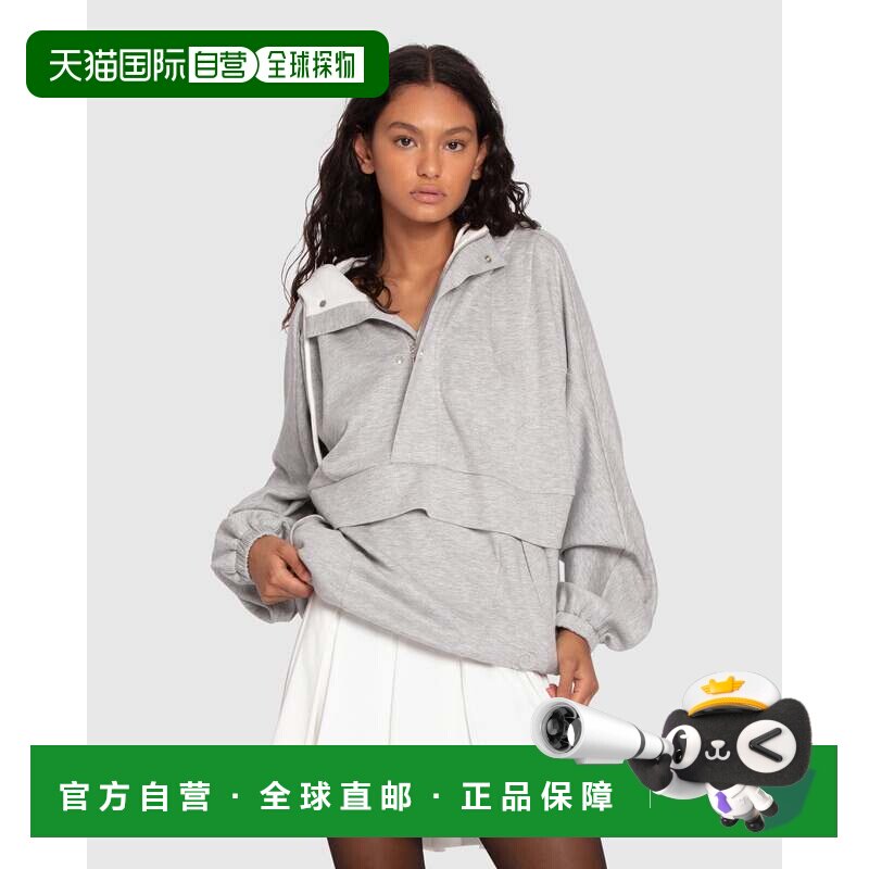 自营belle & bloomBest Of Me拼接连帽衫-灰色 美国奥莱直发卫衣
