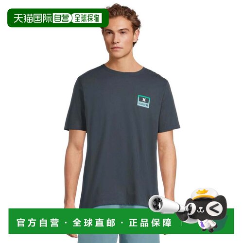 自营Hurley Divide t恤男士铠装海军棉圆领短袖GBO3892-灰色 美国