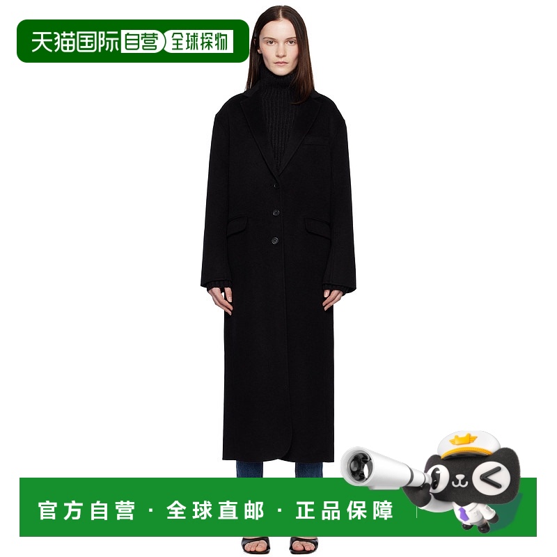 1h可退 香港直邮潮奢 ANINE BING 女士 黑色 Quinn 大衣 A0141630