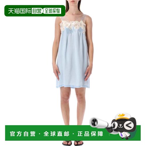 自营maison margiela浅蓝色胶带迷你Slip Dres-白色 美国奥莱直发