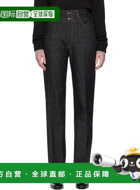 1h可退 香港直邮潮奢 Lemaire 女士 海军蓝 High Waisted Straigh