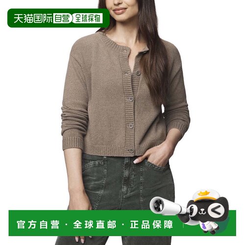 自营Splendid Amber Cropped Cardigan - brown 美国奥莱直发开衫