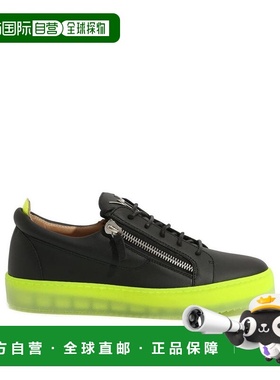 自营Giuseppe Zanotti Calfskin Low Top Men's Sneakers - black