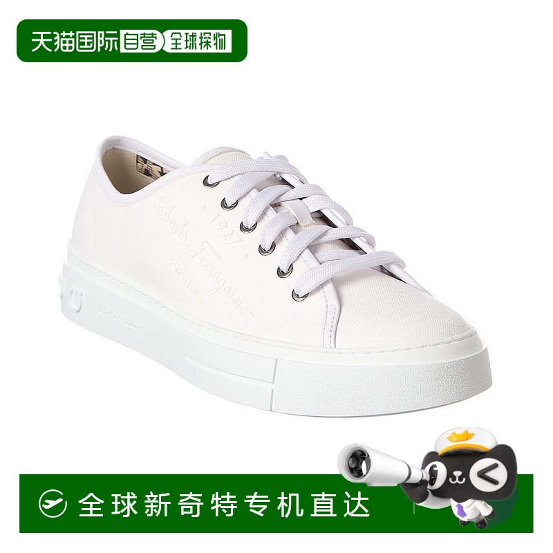 自营 salvatore ferragamoFerragamo Mediterr 生态帆布运动鞋 -