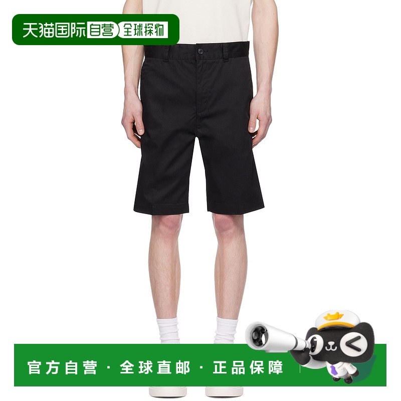 1h可退 香港直邮潮奢 HUGO 雨果 男士 黑色 Regular-Fit 短裤 505