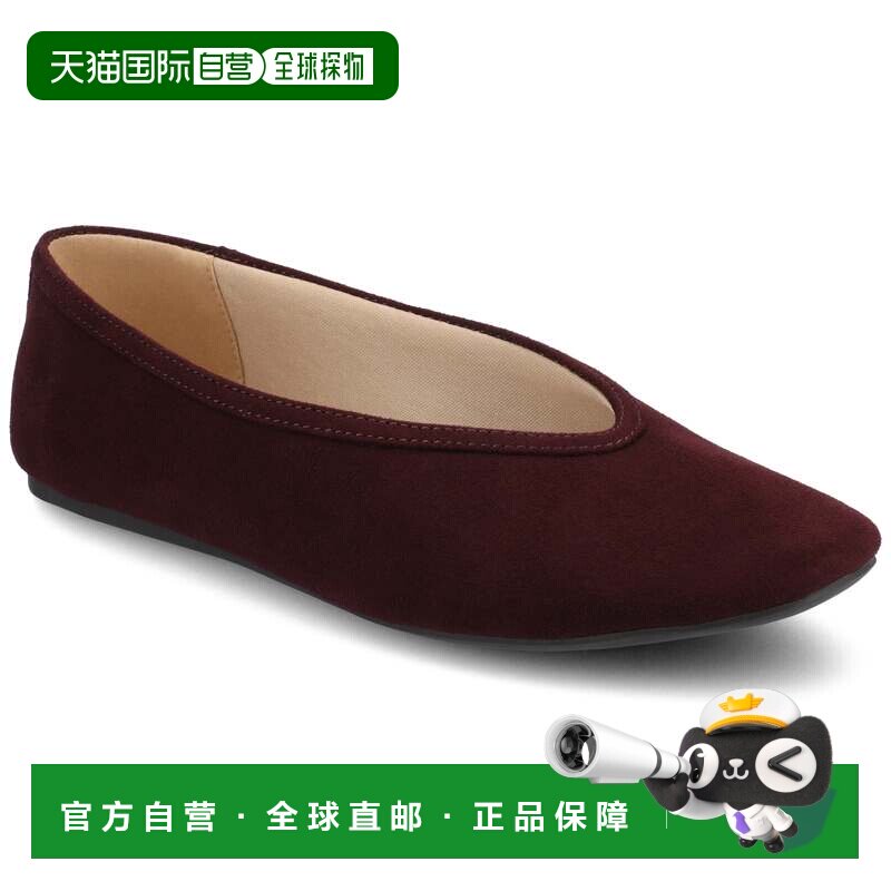 自营journee collectionJournee女式财富休闲芭蕾平底鞋-牛血 美