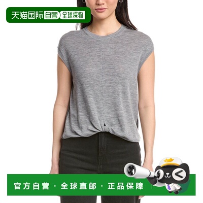 自营rag & bone Dennis Twist Wool Sweater - grey 美国奥莱直发