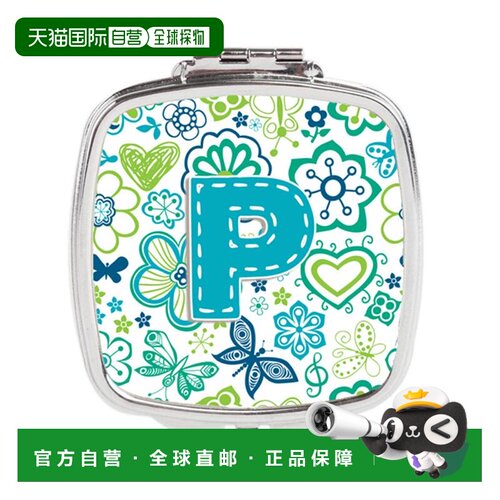 自营Carolines Treasures CJ2006-PSCM 字母 P 花朵和蝴蝶蓝正品
