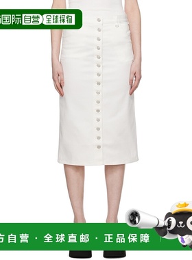1h可退 香港直邮潮奢 Courreges 女士 白色 Multiflex 牛仔半身裙