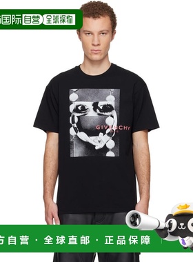 1h可退 香港直邮潮奢 Givenchy 纪梵希 男士 黑色 Regular Fit T