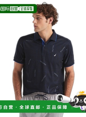 自营 Nautica 男式 Navtech 经典版 Polo 衫 - 海军蓝 美国奥莱直