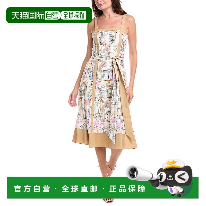 自营 Badgley Mischka框式米笛连衣裙-米色 美国奥莱直发