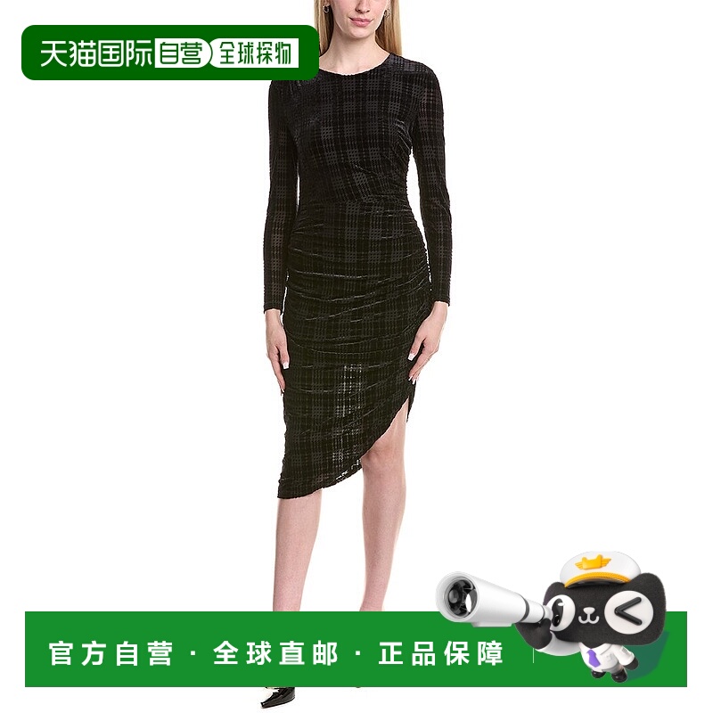 自营Nicole Miller Midi Dress - black 美国奥莱直发连衣裙