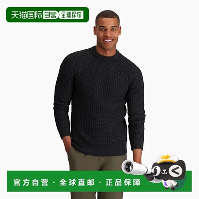 自营 Royal Robbins Westlands毛衣男式黑色连肩袖圆领GBO62-黑色