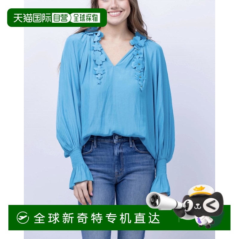 自營ramy brookEmelia 卡里普索藍(lán)色上衣 - calypso blue 【美國