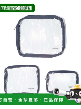 自营baggallini Clear Travel Pouches 3 Piece Set Cosmetic Toi