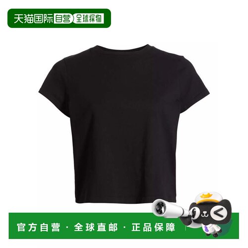 自营AGOLDE 女士 Adine Shrunken T 恤，黑色 - 黑色 美国奥莱直