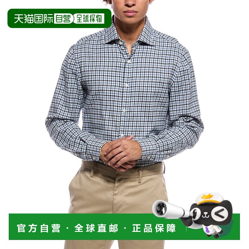 自营ISAIA意大利运动衬衫-蓝色 美国奥莱直发