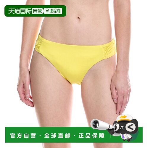 自营Trina Turk Tab侧面时髦比基尼底部-黄色 美国奥莱直发