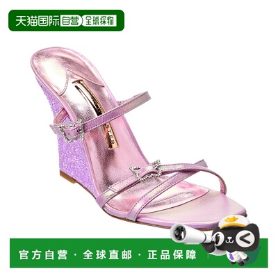 自营Sophia Webster Venus Leather Sandal - purple 美国奥莱直