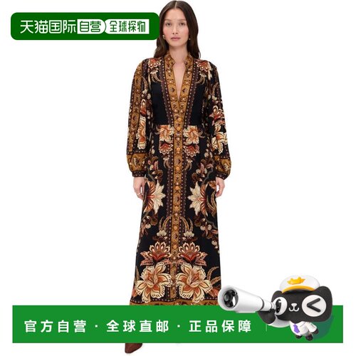 自营FARM Rio Women's Majestic Garden Black Maxi Dress - maje