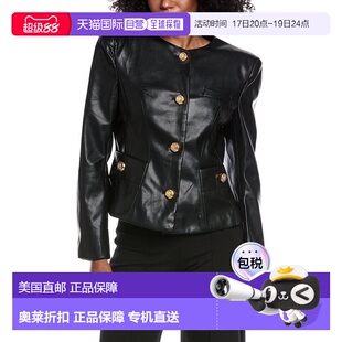 自营Beulah Vegan Leather Jacket - black 美国奥莱直发外套皮衣